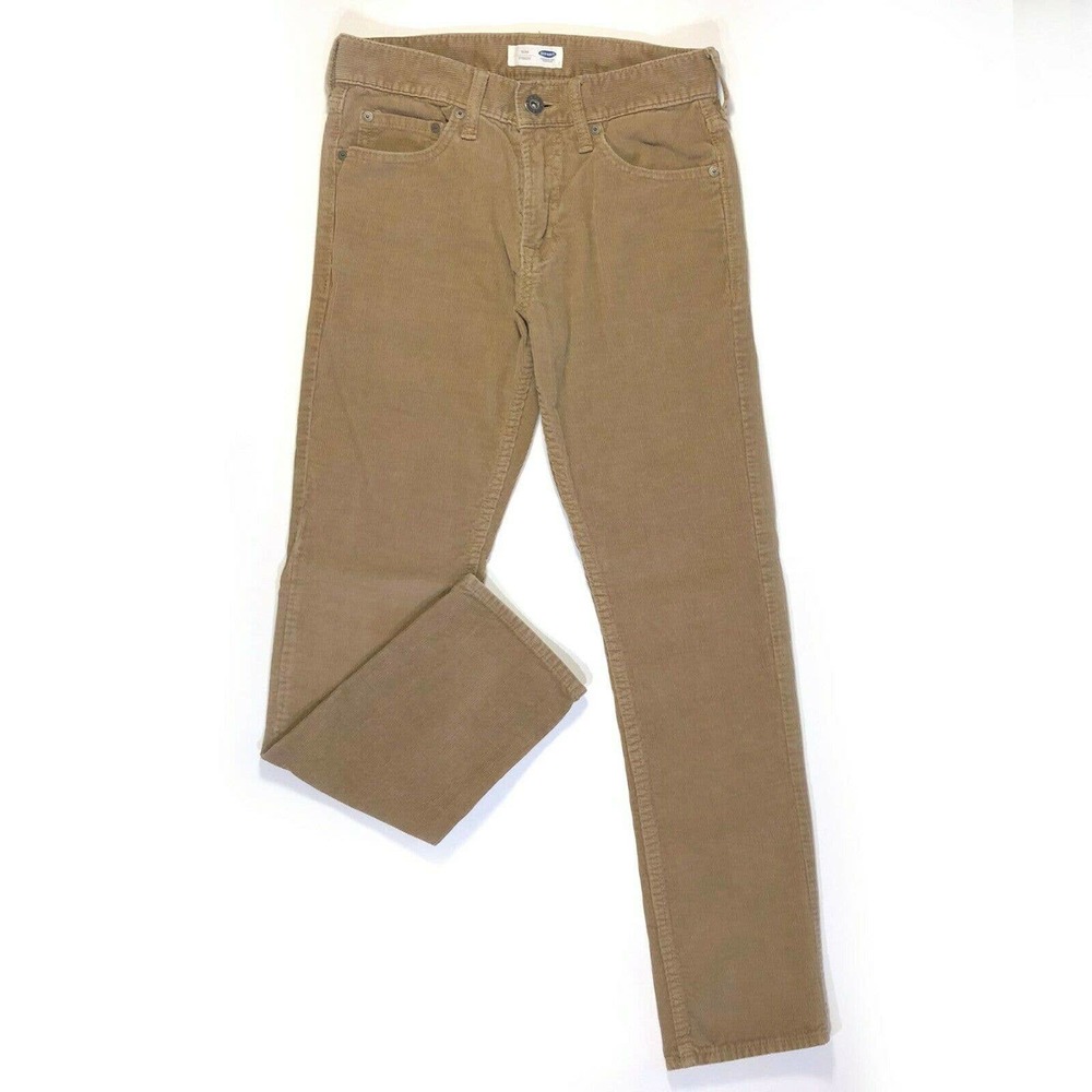 Old Navy Corduroy Pants Jeans Womens Sz 28x30 Brown 100% Cotton Mid Rise